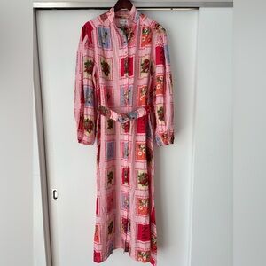 Palm Noosa Pink Linen Maxi Noddy Dress